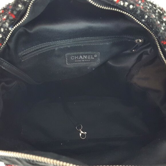 Chanel Multicolor Black Quilted Nylon Tweed Astronaut Essentials Backpack Bag - Picture 6 of 9